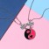 Kulons "Uzemkhniki" yin-yang, black-pink color in silver, 45 cm