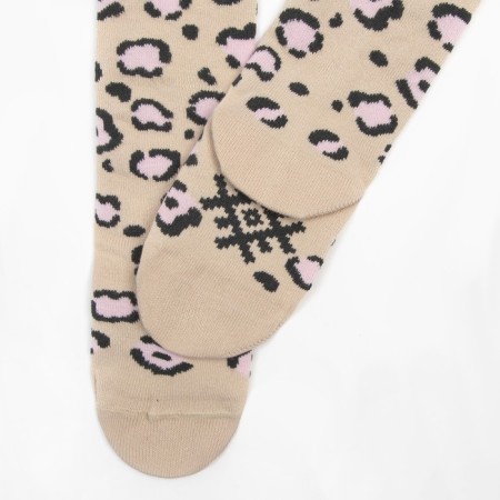 Pantyhose baby kaftan "leopard" 104-110 cm, beige-3