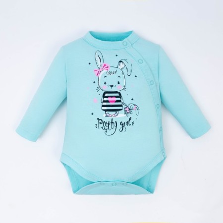 Body for a girl, mint color/bunny, height 62 cm