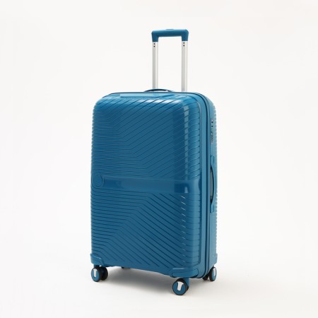 Great suitcase 28 "On a zipper, code lock, blue color