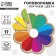 Wooden puzzle for children "Flower", we study the colors