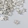 Decor for creativity plastic "Stars" silver set 100 pcs 1x1 cm