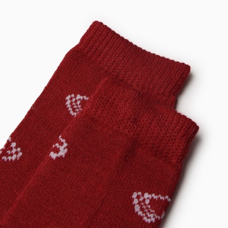 Women's caps socks, red color, size 23-25-1