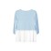 Jumper Female Conte Elegant Knitted with imitation of a shirt, size s, color blue