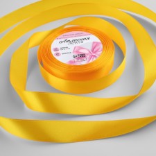 Satin tape, 20 mm × 23 ± 1 m, sunny color No. 16