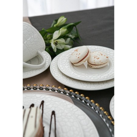 Porcelain dessert plate Magistro Rodos, D = 18 cm, white color-8