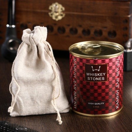 A set of stones for whiskey "High Quality", in a tin can, 9 pcs.-1