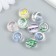 Plastic beads "Transparent balls with colored strip" set 20 grams mix d = 1.6 cm