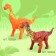 Dinosaur "Brachiosaurus Gravoyadnaya", works from batteries, lays eggs, with a projector, brown color