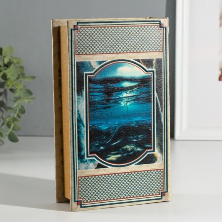 Safe Brush Tree leatherette "Fishing" 3d embossing 21x13x5 cm-4