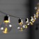Garland “thread” 2.7 m with nozzles “lamps”, IP44, dark thread, 10 LED, glow warm white, 8 modes, solar battery