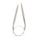 The knitting needles are circular, metal, 40 cm/6.0 mm