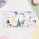 Money envelope "Universal" glitter, bouquet, blue background, 17x8 cm