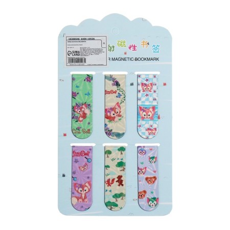 A set of bookmarks for magnetic books 6 pieces, "animals", mix-6