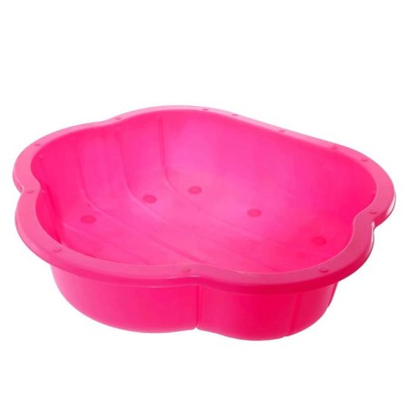 The sandbox is pink
