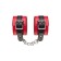 Handcuffs Toyfa Theater, leather, 23 cm, red
