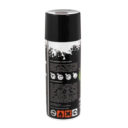 Enamel acrylic universal Ref 0004, black, matte, 520 ml-3