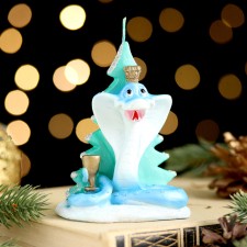 Свеча фигурная "Змея у ёлки. Символ года 2025, 6х4,5х9 см