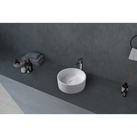ABBER STEIN AS2612 shell, 400x400x150 mm, artificial stone, white-1