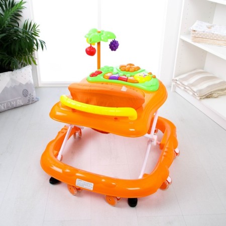 The walkers "Palma", 7 Silom. wheels, muses., toys, orange-4