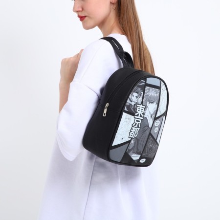 School backpack of artificial leather "World of anime" 27x23x10 cm-6