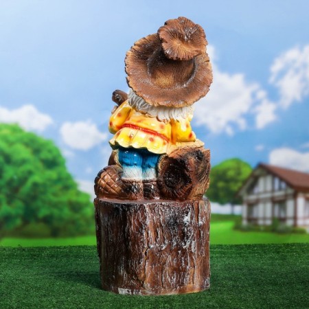 Garden figure "Lesovik on the stump" 41x33x77cm, mix-2