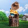 Garden figure "Lesovik on the stump" 41x33x77cm, mix