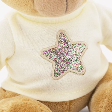Soft toy "Bear Toptyzhkin" star, brown color 25 cm-3
