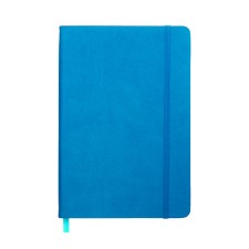 Leduced Diary A5, 140l, Cage, leatherette, elastic band, yellow cut, blue
