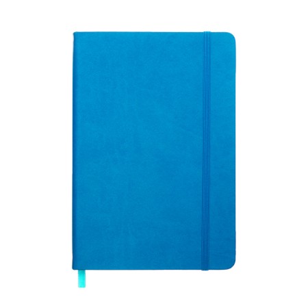 Leduced Diary A5, 140l, Cage, leatherette, elastic band, yellow cut, blue