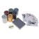 Poker, set for the game (maps 54 pcs, chips 120 pcs.), With a face value, 15 x 15 cm