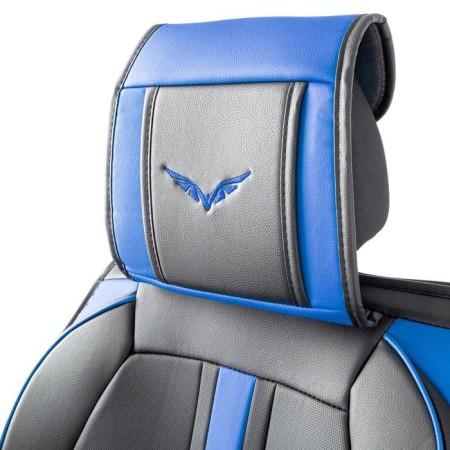 Frame 3D capes Car Performance, 2 pcs, eco-leather, black-blue-4