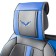 Frame 3D capes Car Performance, 2 pcs, eco-leather, black-blue