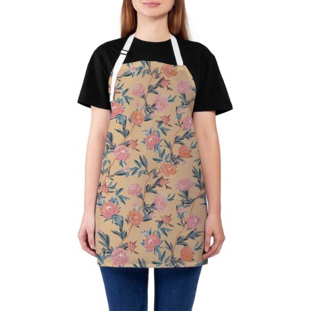 Apron kitchen with a photo print "Flower weaving", adjustable, size OS