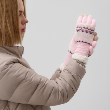 Female gloves on the lawsuit Minaku 22 cm pink-1