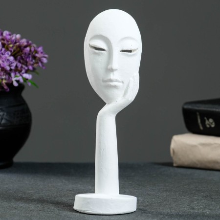 Figure "Mask in the hands" White 20cm-3