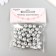 Set of beads "needlework" plastic, diameter 10 mm, 25 g, silver