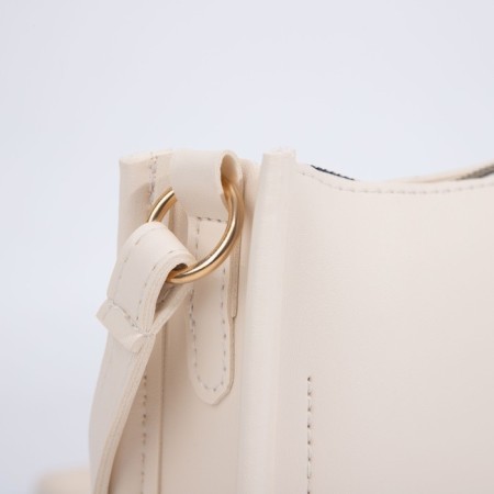 Bag Cross-Bodi with a zipper, white color-3