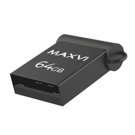 USB flash drive 64 GB Maxvi Mm Dark Grey Mini, Metal / FD64GBUSB20C10MM-2