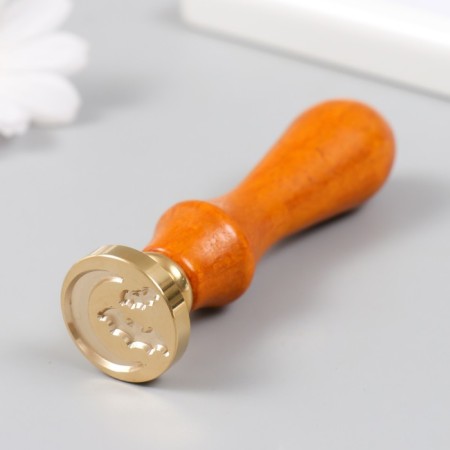 Printing for waxing with a wooden handle "Bis and Month" 9x2.5x2.5 cm-4