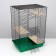 Cage for chinchillas "Pigger" No. 7, with 3 wooden floors, 58 x 40 x 82 cm, emerald