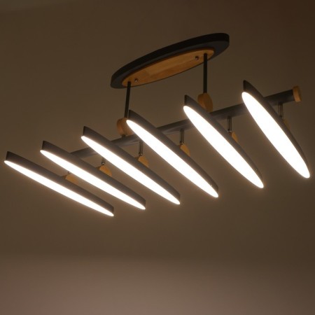 Chandelier 1691/6 LED 168W 3000-6000K Dimmer gray 85x50x40 cm Bayerlux-4