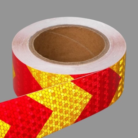 Reflective tape, self-adhesive, red-yellow, 5 cm x 10 m-1