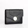 Women's wallet on the button, black color