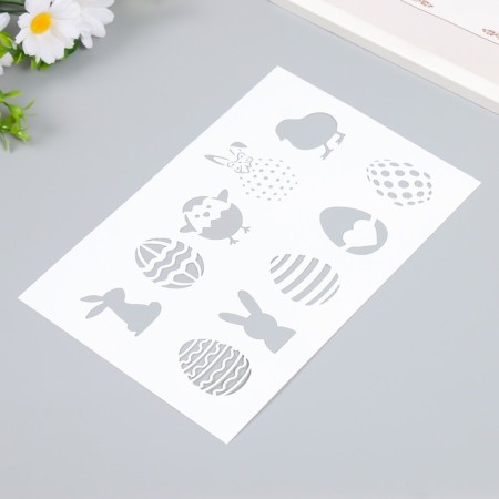 Plastic stencil "Eggs" 16x24 cm-1