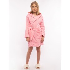 A dressing gown for a girl, height 122 cm, pink color