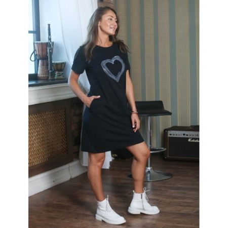 Women's tunic, size 44, black color-2