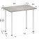 Light 1 kitchen table, 600 × 900 × 730 mm, color metropolitan Gray