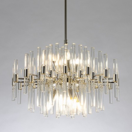 Chandelier on the rod Matilda A1064PL-10CC, E14, 10x40 W, 60x60x68 cm, Chrome-1
