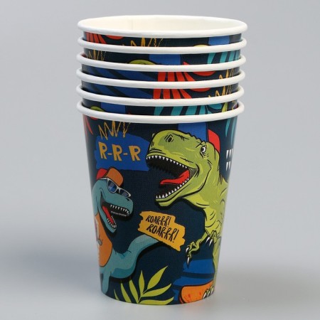 A one -time paper glass "Jungle" 250 ml, a set of 6 pieces-2